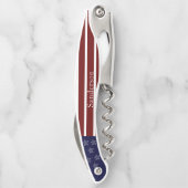 アメリカ航海の国旗の赤白青ヒトデ ソムリエナイフ