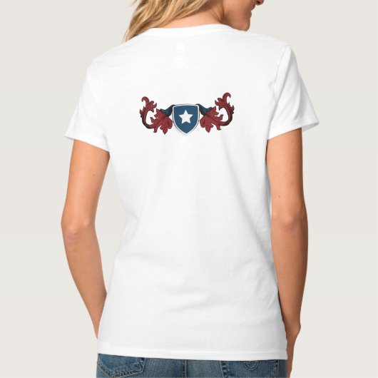 アメリカ色のHeraldic盾 Tシャツ (裏面)