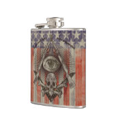 アメリカ色のHiram Abiffのフリーメーソン会員のフラスコ フラスク (左)