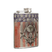 アメリカ色のHiram Abiffのフリーメーソン会員のフラスコ フラスク (右)