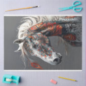 アメリカ色彩の鮮やかのインドの馬の切り離し 薄葉紙 (クラフト)