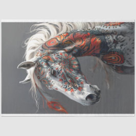 アメリカ色彩の鮮やかのインドの馬の切り離し 薄葉紙