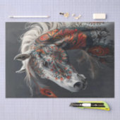 アメリカ色彩の鮮やかのインドの馬の切り離し 薄葉紙 (クラフト)