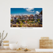 アメリカ色彩の鮮やかサンフランシスコのレディースハウス ポスター (キッチン)