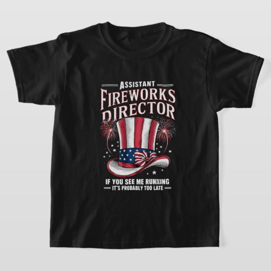 アメリカ花火アシスタントディレクター 7月4日 Tシャツ (レイダウン)