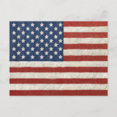 アメリカ芸術的国旗 – 手描きアート ポストカード (正面)