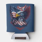 アメリカ芸術自由愛国主義イーグル赤白青 缶クーラー (裏面)