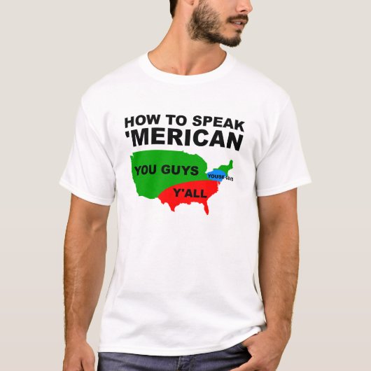 アメリカ英語が話せる Funny Tshirt Tシャツ (正面)