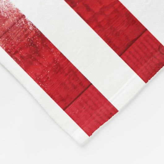 アメリカ英語の旗|の木製の穀物及びPaintstrokes フリースブランケット (角)