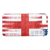 アメリカ英語の旗|の木製の穀物及びPaintstrokes Case-Mate iPhoneケース (裏面(横))