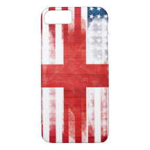 アメリカ英語の旗|の木製の穀物及びPaintstrokes