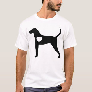 アメリカ英語のCoonhoundのハートメンズTシャツ Tシャツ