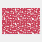 アメリカ英語コンハウンドクリスマス ラッピングペーパーシート (正面2)