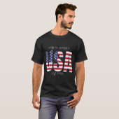 アメリカ製の愛国的なアメリカ Tシャツ (正面フル)