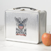 アメリカ製の愛国的なイーグルヴィンテージ メタルランチボックス (インサイチュ)