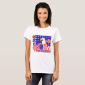 アメリカ製の愛国的なワシ Tシャツ (正面フル)