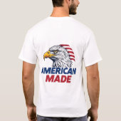 アメリカ製の愛国的なUSAデザイン、自由のギフト Tシャツ (裏面)
