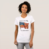 アメリカ製の愛国的Tシャツ（宣言付き） Tシャツ (正面フル)