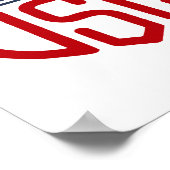 アメリカ製の赤、青、白のポスター ポスター (角)