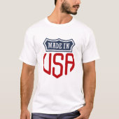 アメリカ製の青と赤のTシャツ Tシャツ (正面)