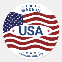 アメリカ製の高品質なクラシックラウンドステッカー ラウンドシール