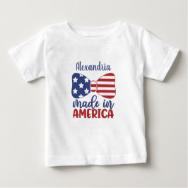 アメリカ製アメリカ国旗の弓 ベビーTシャツ