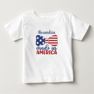 アメリカ製アメリカ国旗の弓 ベビーTシャツ
