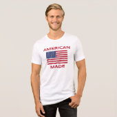アメリカ製シャツ生まれ – 米国で誇らしげに！ トライブレンドＴシャツ (正面全面)