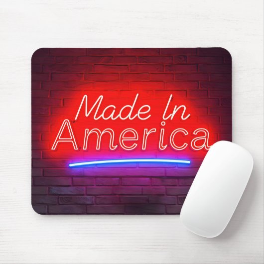 アメリカ製ネオンサイン入りレンガ マウスパッド (マウス)