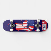 アメリカ製フラグフィスト愛国主義コンプリート スケートボード (横)