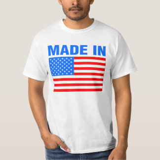 アメリカ製フラグロゴ印刷可能 Tシャツ