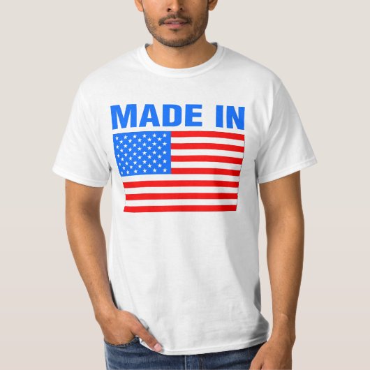アメリカ製フラグロゴ印刷可能 Tシャツ (正面)