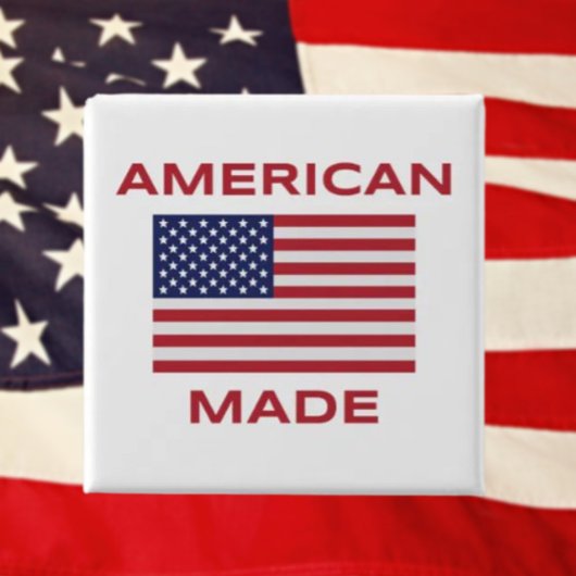 アメリカ製ボタン - アメリカ生まれを誇りに思う 缶バッジ