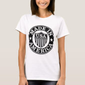アメリカ製ラウンドステッカー ラベル シート Tシャツ (正面)