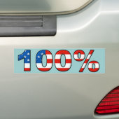アメリカ製100% ステッカー (車上)