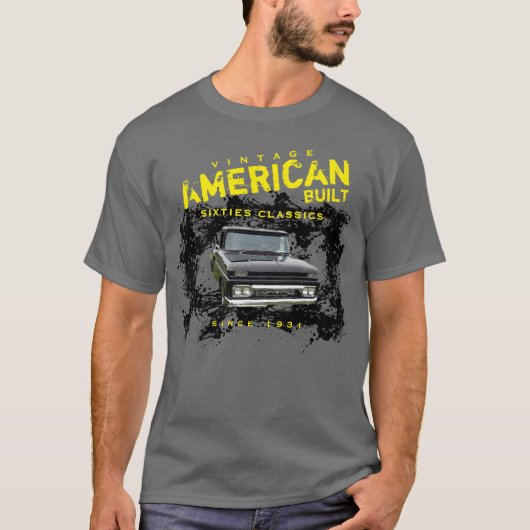 アメリカ製60年代クラシック名と日付 Tシャツ (正面)