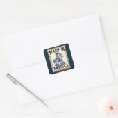 アメリカ製7月4日女性のカーボーイ愛国者 スクエアシール (封筒)