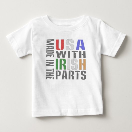 アメリカ製 アイルランド製パーツ使用 ベビーTシャツ (正面)