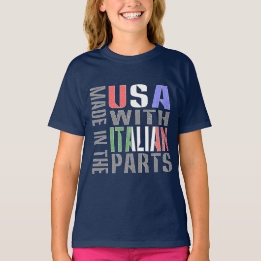 アメリカ製 イタリア部品使用の少女 Tシャツ (正面)