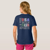 アメリカ製 イタリア部品使用の少女 Tシャツ (裏面フル)