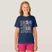 アメリカ製 イタリア部品使用の少女 Tシャツ (正面フル)