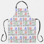 アメリカ製 イタリア部品使用 全体にユーモアのあるデザイン エプロン (正面)