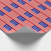 アメリカ製 レッド・ホワイト・ブルー アメリカ国旗 ラッピングペーパー (角)