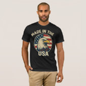 アメリカ製 – Patriotic はっきりした Eagle Tee Tシャツ (正面フル)