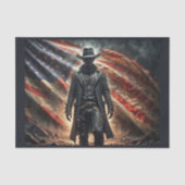 アメリカ西部のアウトローのカウボーイヒーローで旗 薄葉紙 (正面)