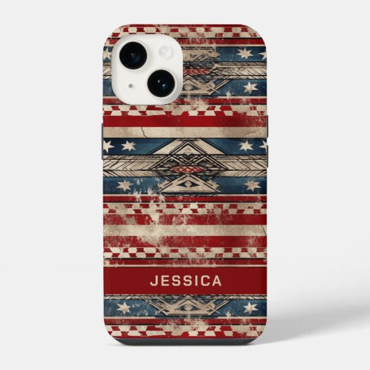 アメリカ西部の旗 iPhoneケース (裏面)
