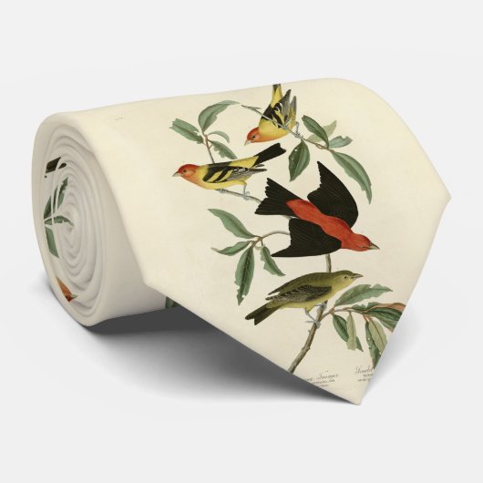 アメリカ西部の緋色のタネジャーズ・オードボン・バード ネクタイ (ロール)