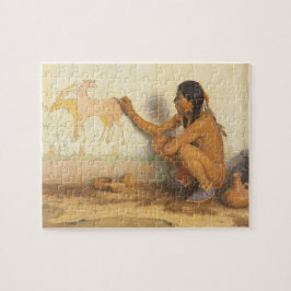 アメリカ西部を代表するネイティブアメリカンの画家、コースによる「インディアン・アーティスト」 ジグソーパズル