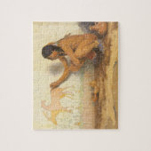 アメリカ西部を代表するネイティブアメリカンの画家、コースによる「インディアン・アーティスト」 ジグソーパズル (縦)