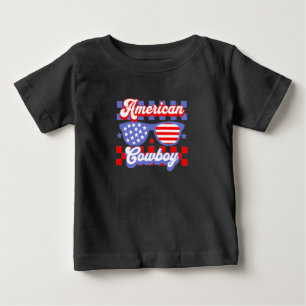 アメリカ西部カウボーイ愛国的 ベビーTシャツ